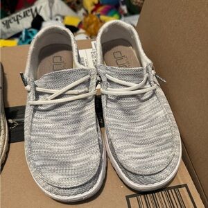 Gray and white hey dudes